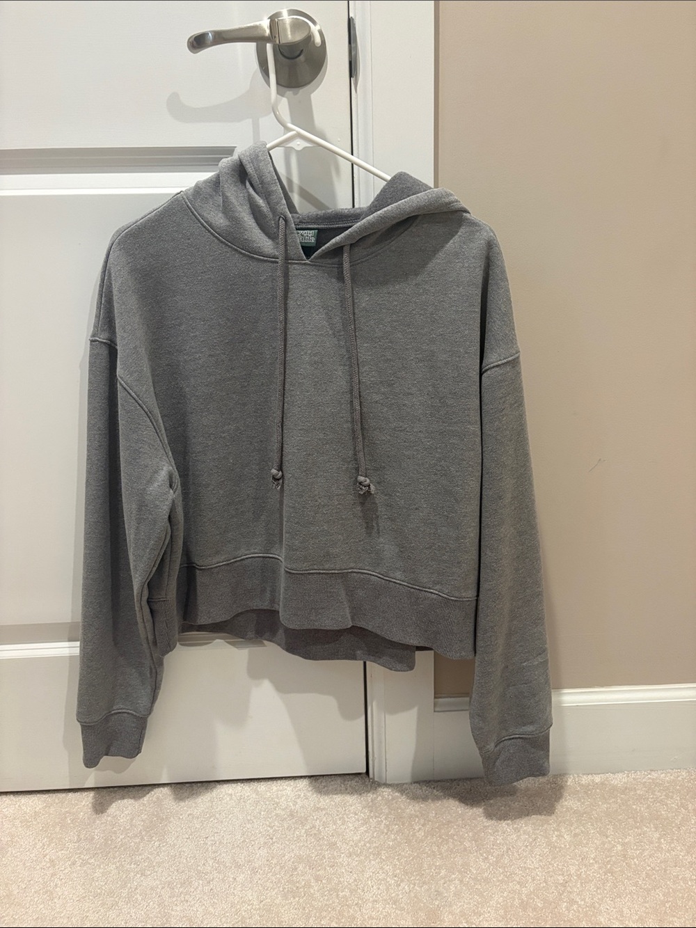 wild fable Gray Cropped Hoodie Sweatshirt